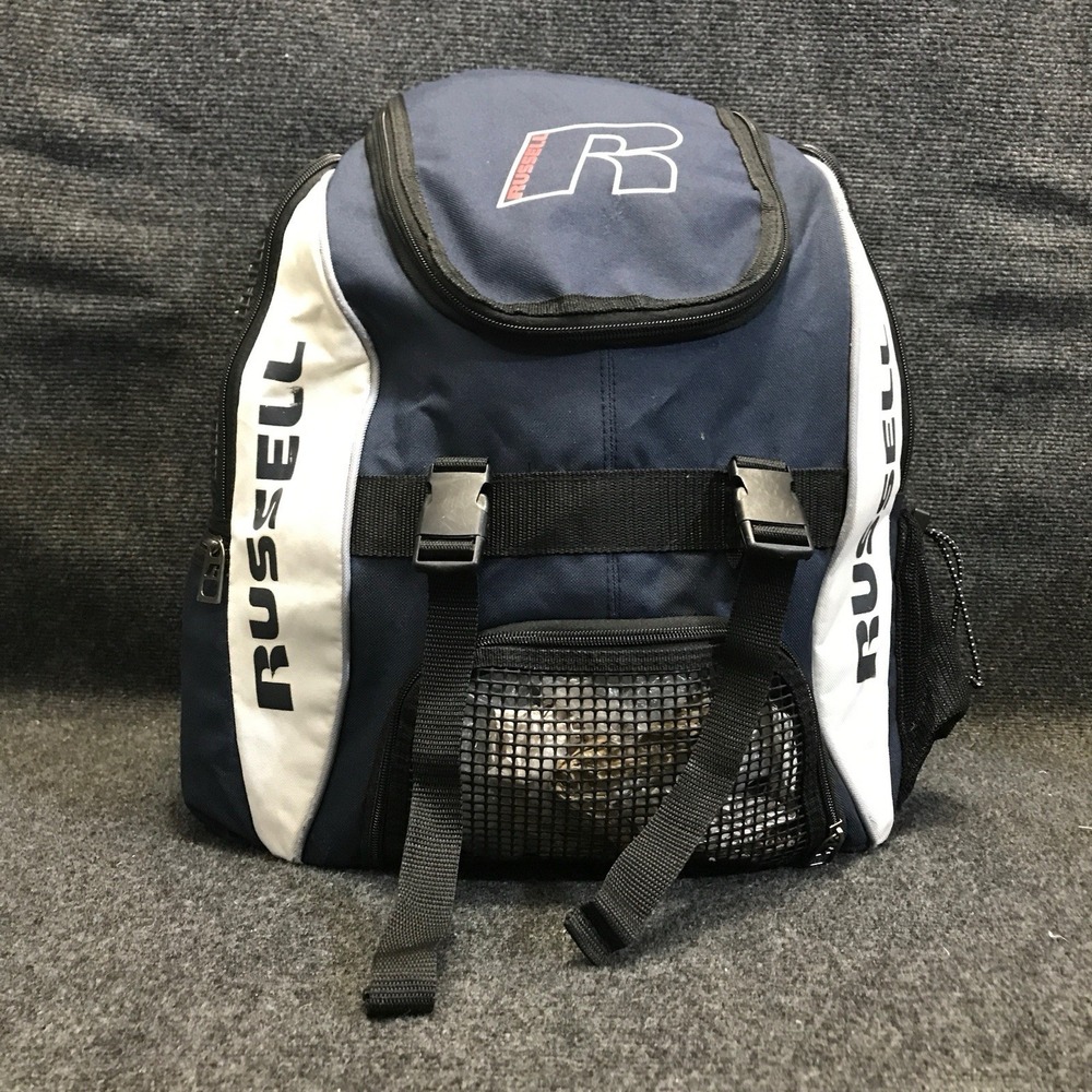 RUSSELL Athletic 116660WR-NVY Navy Blue & White Sports Backpack / Gym Swim Bag